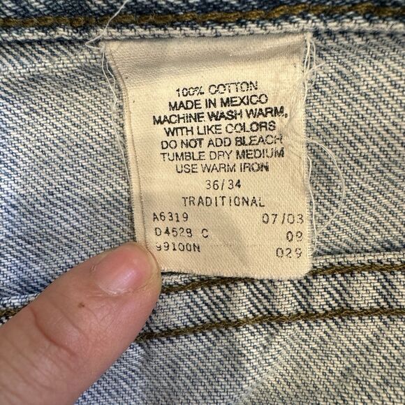 Harley Davidson Jeans Mens Grunge y2k 36x34 Vintage - Picture 7 of 7